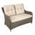 Sealey Dellonda Chester Rattan Wicker Outdoor Lounge 2-Seater Sofa with Cushion, Brown (DG70)