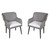Sealey Dellonda Buxton Rattan Wicker Outdoor Dining Armchairs with Cushion, Set of 2, Grey (DG76)