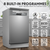 Sealey Baridi Slimline Freestanding Dishwasher, 45cm Wide with 10 Place Settings, 8 Programs & 5 Functions, LED Display, Silver (DH166)