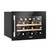 Sealey Baridi 60cm Built-In 28 Bottle Wine Cooler with Beech Wood Shelves and Internal LED Light, Black (DH205)