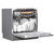 Sealey Baridi Compact Tabletop Dishwasher 8 Place Settings, 6 Programmes, Low Noise, 8L Cycle, Start Delay - Silver (DH87)