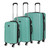 Sealey Dellonda Set 3-Piece Lightweight ABS Luggage Set with Integrated TSA Approved Combination Lock - Teal - DL126 (DL126)