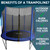 Sealey Dellonda 8ft Heavy-Duty Outdoor Trampoline with Safety Enclosure Net (DL67)