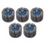 Sealey Abrasive Flap Wheel Ø80 x 40mm Ø6mm Shaft Assorted Grit - Pack of 5 (FW8040ASS)