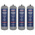 Sealey 430g 2.2L, Disposable Argon/Carbon Dioxide Gas Cylinder - Pack of 4 (MIGMIX2.24)