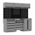 Sealey Superline Pro Black Edition Storage System 2.04m - Stainless Steel Worktop (APMSBESTACK03SS)