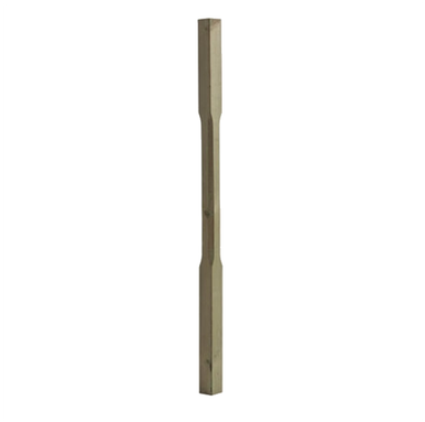 Square Reeded Spindle Square Chamfered Spindle 50 x 50mm 0.9m