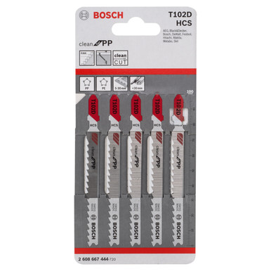 Bosch 5er Pack T101BF Stichsägeblatt Clean for HardWood, 6,99