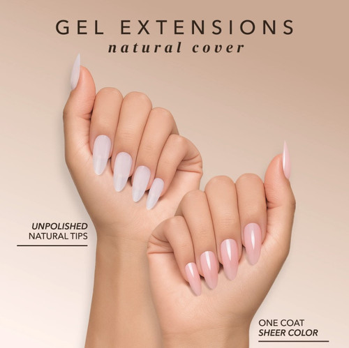 Kiara Sky Natural Gel Extensions Tips - Coffin XL