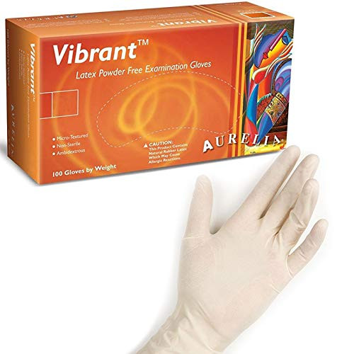 Aurelia Vibrant Latex Powder-Free Examination Gloves