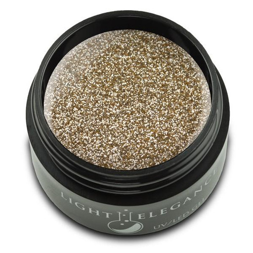 Light Elegance Glitter Gel- Gold New Size 10ml