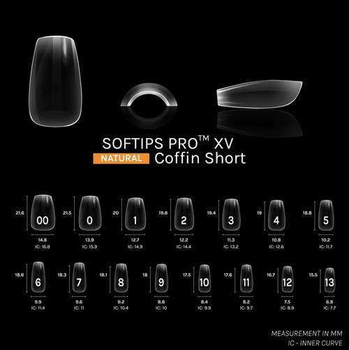 SOFTIPS PRO™ XV | Natural - COFFIN - Short