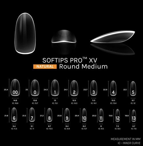 SOFTIPS PRO™ XV | Natural - ROUND - Medium