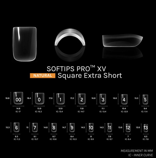 SOFTIPS PRO™ XV | Natural - SQUARE - Extra Short