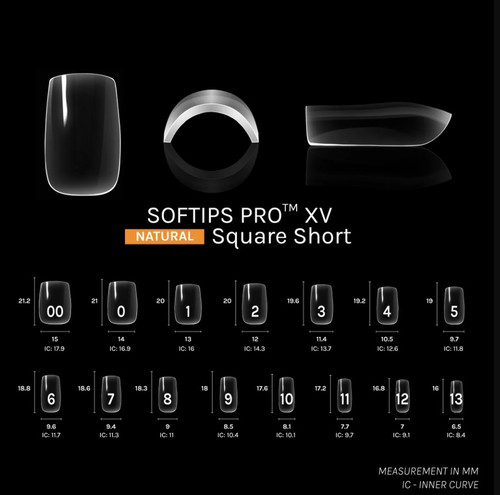 SOFTIPS PRO™ XV | Natural - SQUARE - Short