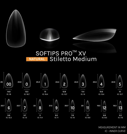 SOFTIPS PRO™ XV | Natural - STILETTO - Medium