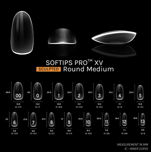 SOFTIPS PRO™ XV | Sculpted - ROUND - Medium