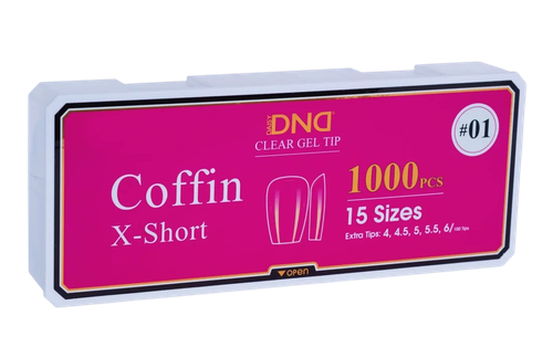 DND Soft Gel Tips - #01 Coffin X-Short
