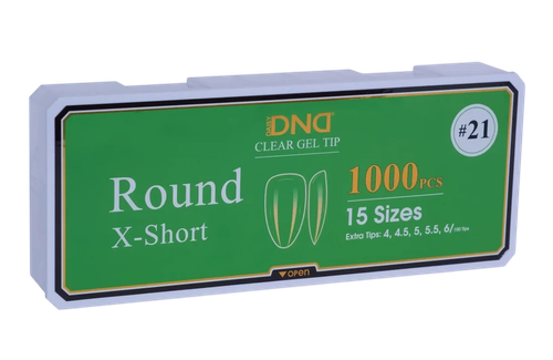 DND Soft Gel Tips - #21 Round X-Short