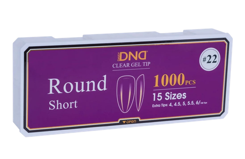 DND Soft Gel Tips - #22 Round Short