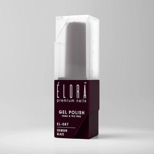 ÉLORA Hema & TPO Free Luxury Gel Polish - EL087 - CRIMSON BLAZE