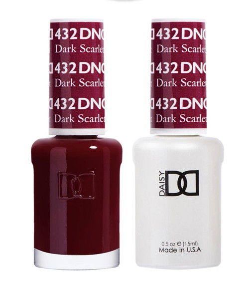 DND Gel & Matching Lacquer- 432 DARK SCARLETT