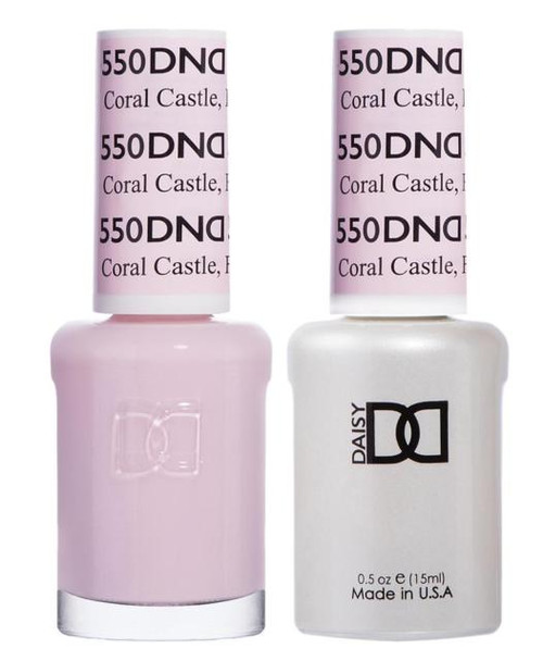 DND Gel & Matching Lacquer- 550 CORAL CASTLE