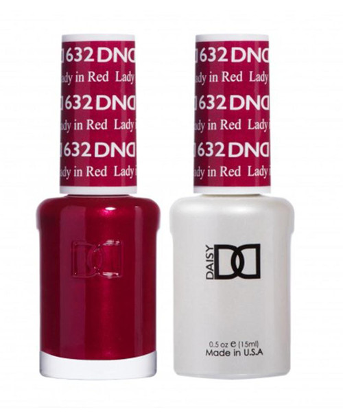 DND Gel & Matching Lacquer- 632 LADY IN RED