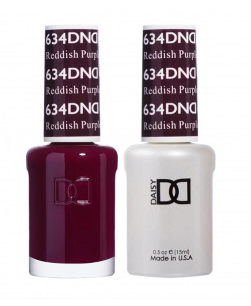 DND Gel & Matching Lacquer- 634 REDDISH PURPLE