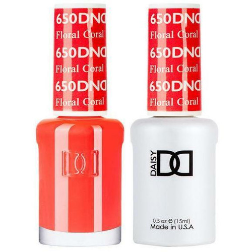 DND Gel & Matching Lacquer- 650 FLORAL CORAL