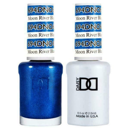 DND Gel & Matching Lacquer- 694 MOON RIVER BLUE