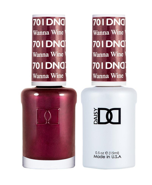 DND Gel & Matching Lacquer- 701 WANNA WINE