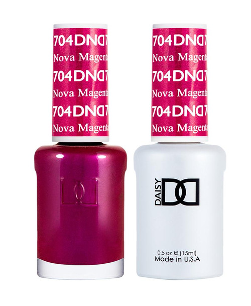 DND Gel & Matching Lacquer- 704 NOVA MAGENTA