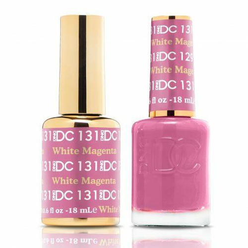 DC Duo #131 White Magenta- Gel Polish & Matching Lacquer