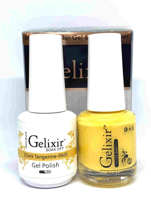 Gelixir Gel Polish & Matching Lacquer- #063 Dark Tangerine