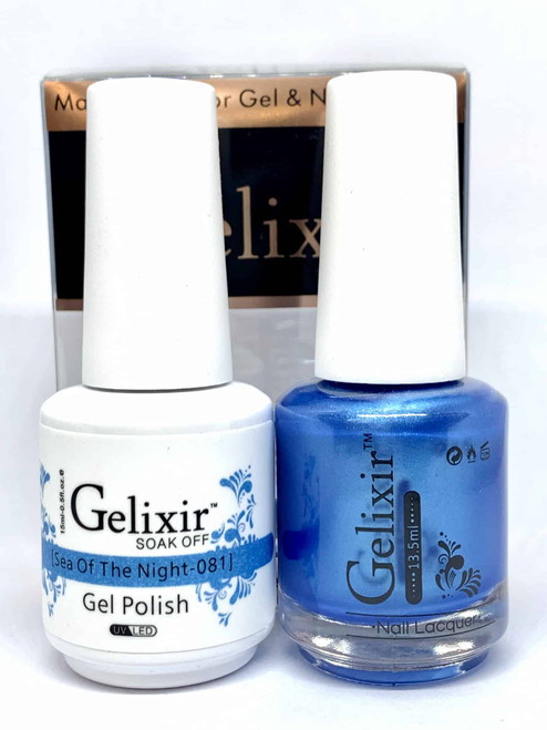 Gelixir Gel Polish & Matching Lacquer- #081 Sea of Night