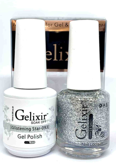 Gelixir Gel Polish & Matching Lacquer- #093 Glistening Star