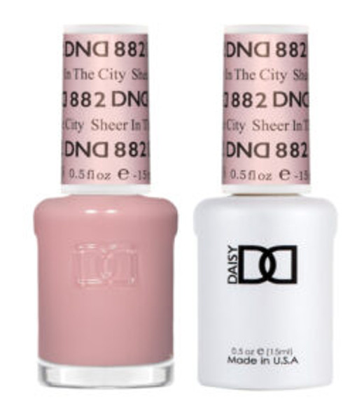 DND Gel & Matching Lacquer- 882 SHEER IN THE CITY