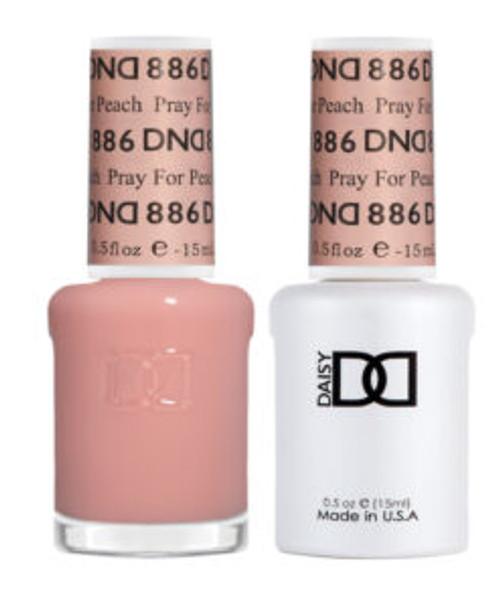 DND Gel & Matching Lacquer- 886 PRAY FOR PEACH