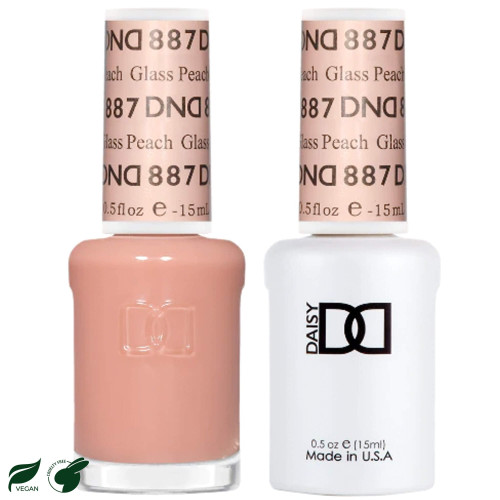 DND Gel & Matching Lacquer- 887 GLASS PEACH