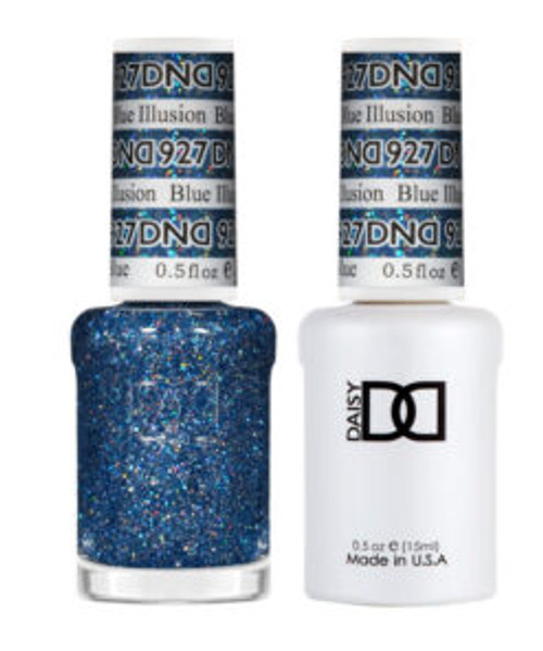 DND Gel & Matching Lacquer- 927 BLUE ILLUSION