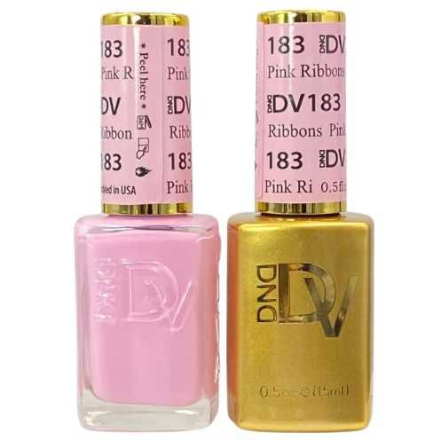 DV183 Pink Ribbons - DND Gel Polish Duo *DIVA* Collections