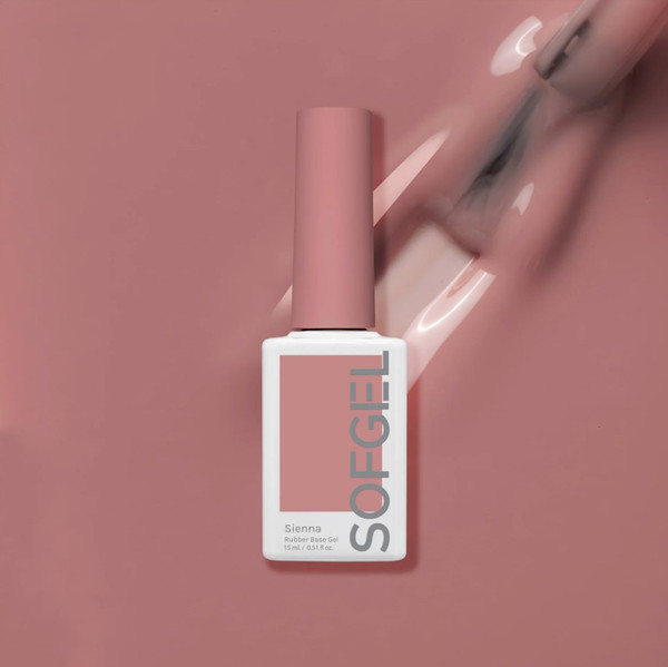 Sofgel Nail Rubber Base Gel - Sienna 0.5oz/15ml