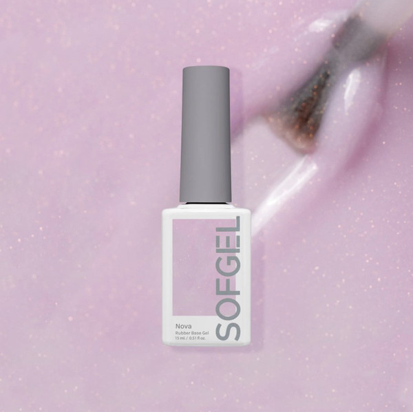 Sofgel Nail Rubber Base Gel - Nova 0.5oz/15ml