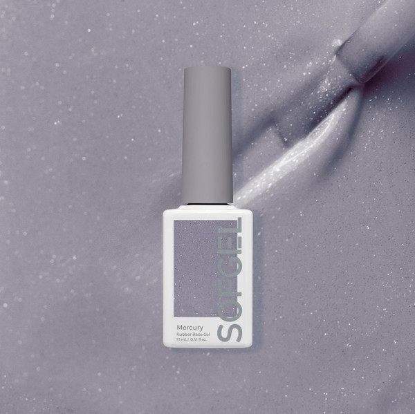 Sofgel Nail Rubber Base Gel - Mercury 0.5oz/15ml