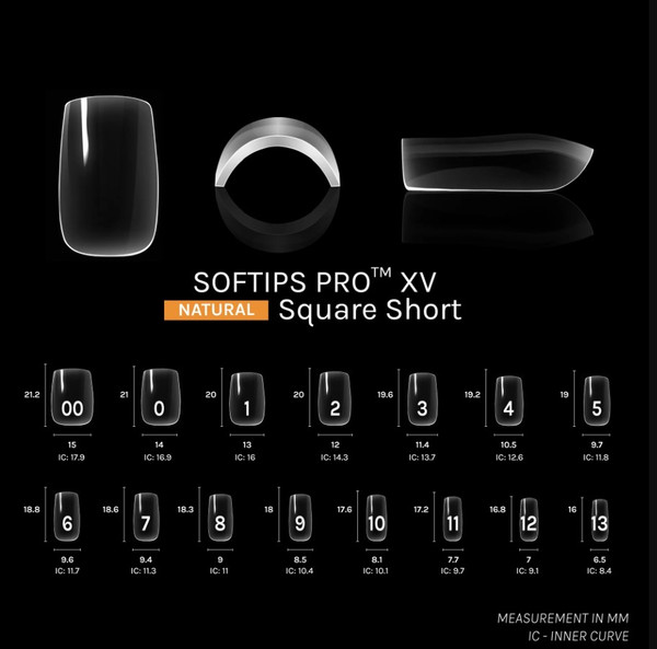 SOFTIPS PRO™ XV | Natural - SQUARE - Short