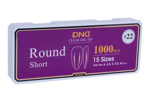 DND Soft Gel Tips - #22 Round Short