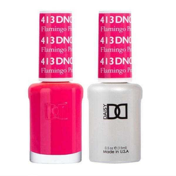 DND Gel & Matching Lacquer- 413 FLAMINGO PINK DND Gel & Matching Lacquer