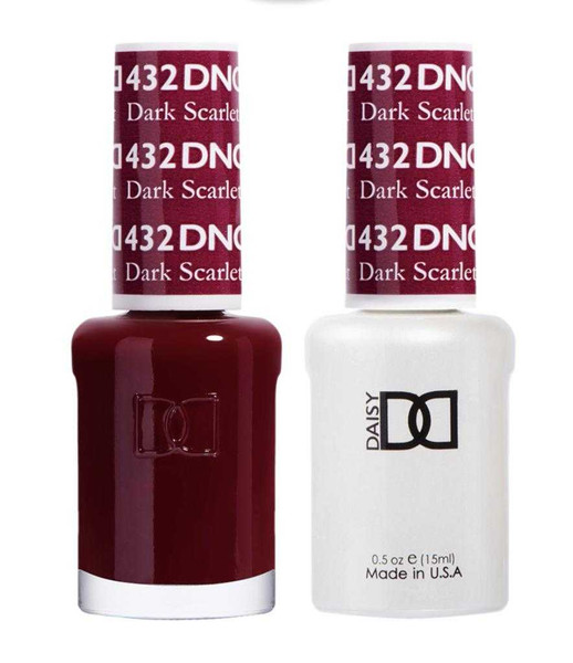 DND Gel & Matching Lacquer- 432 DARK SCARLETT DND Gel & Matching Lacquer