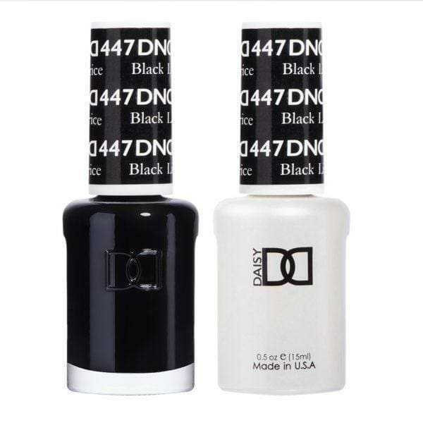 DND Gel & Matching Lacquer- 447 BLACK LICORICE DND Gel & Matching Lacquer